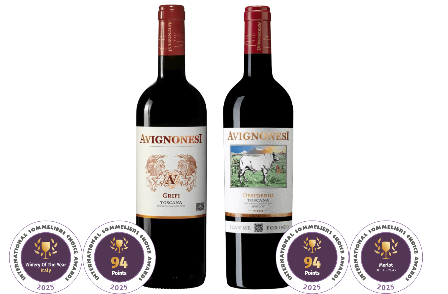 2025 Sommelier Choice Awards winners - Avignonesi Grifi and Avignonesi Desiderio