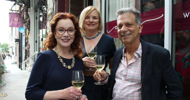 In Image (Left-Right): Karen MacNeil, Kimberley Charles, Gino Colangelo at the Come Over October NYC Press Conference