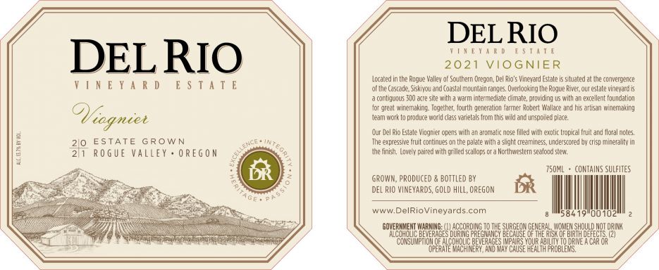 Logo for: Del Rio Vineyard Estate Viognier