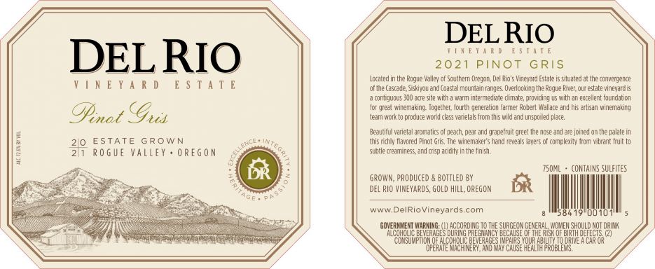 Logo for: Del Rio Vineyard Estate Pinot Gris