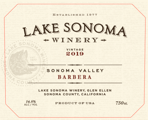 Logo for: 2019 Lake Sonoma Barbera Sonoma County 
