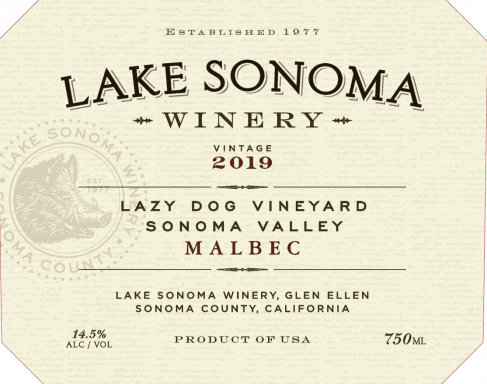 Logo for: 2019 Lazy Dog Vineyard Malbec Sonoma Valley 