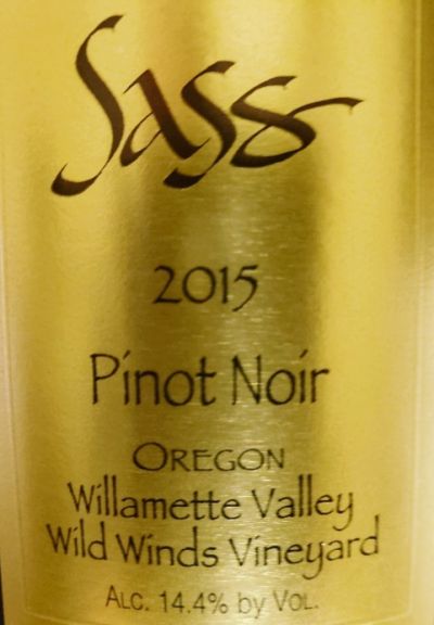 Photo for: Sass Pinot Noir 2015