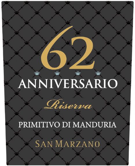 Photo for: Anniversario 62 Primitivo di Manduria D.O.P. Riserva