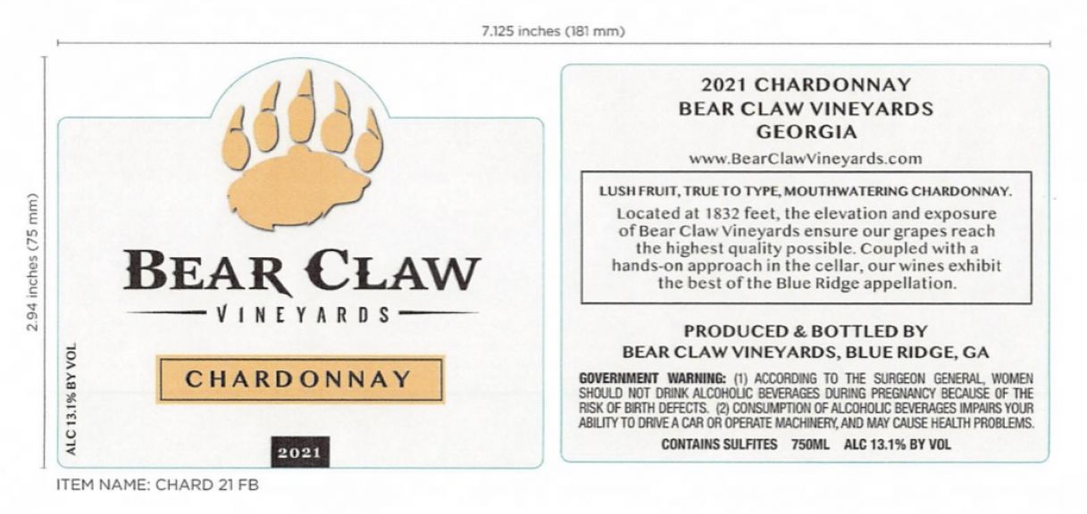 Photo for: Bear Claw Chardonnay