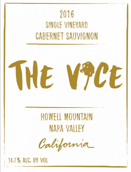 Photo for: The Vice, Cabernet Sauvignon, Single Vineyard Howell Mountain, Napa Valley, 2016